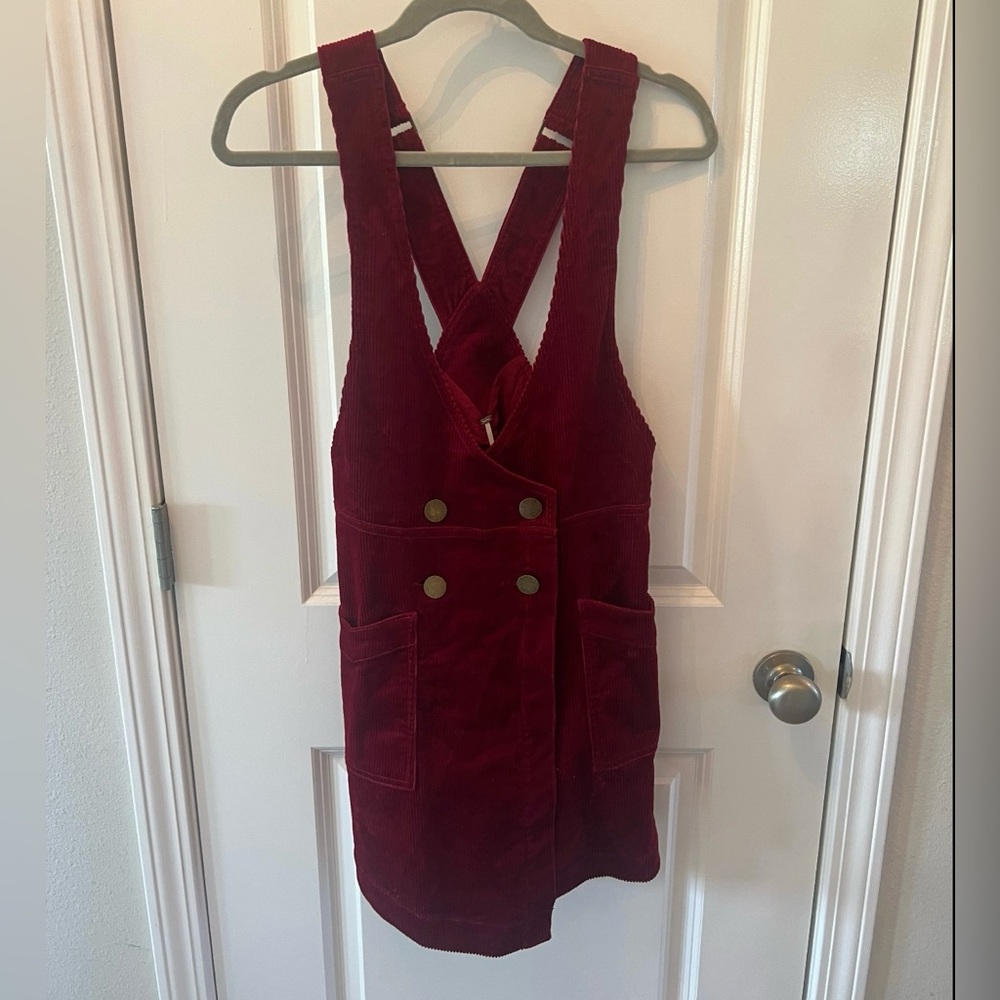 Free People Red Corduroy Dress - Picture 4 of 7